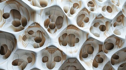 A mesmerizing visual of wooden waves creating a seamless pattern, exuding natural elegance and organic beauty