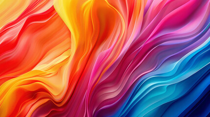 Dynamic motions of vibrant colors blend seamlessly, resulting in a visually striking gradient wave that commands attention.