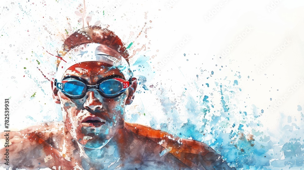 Poster a dynamic and colorful eruption of watercolor splashes against a clear backdrop, hinting at energy a