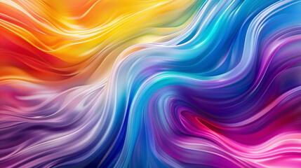 Dynamic motions of vibrant colors blend seamlessly, resulting in a visually striking gradient wave.