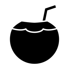 Young coconut ice glyph solid icon