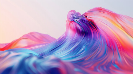 A minimalist backdrop sets the stage for a vibrant gradient wave, symbolizing energy and movement. - obrazy, fototapety, plakaty