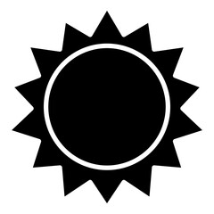 Sun glyph solid icon