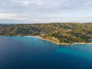 Obraz premium Sithonia coastline near Koviou Beach, Chalkidiki, Greece