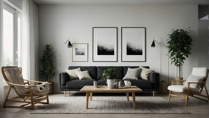 Scandinavian Living room Interior 