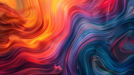 Dynamic movements of vibrant hues merge together, resulting in a visually striking gradient wave captured in stunning HD clarity.