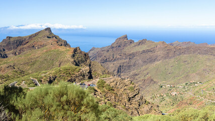Landscape of the Teno massif on Tenerife