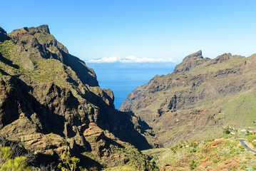 Fototapeta na wymiar Landscape of the Teno massif on Tenerife