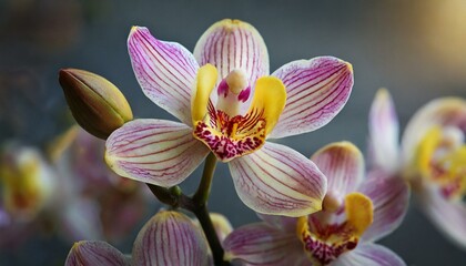 Macro shot of an orchid