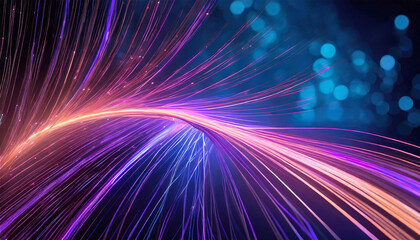 Neon fiber optic lines abstract texture background, abstract speed lines technology. - 782555178