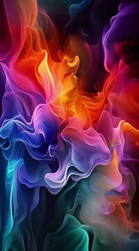 abstract colorful background with smoke flow - ai generated