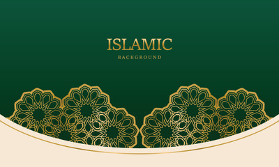 Islamic design greeting card and background vector