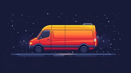 An isolated modern illustration of a delivery icon in a modern flat design, suitable for web and mobile apps.