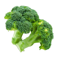 broccoli, fresh cabbage, vegetables. Transparent background, isolated image