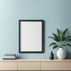 Close-up frame mockup, 3d rendering