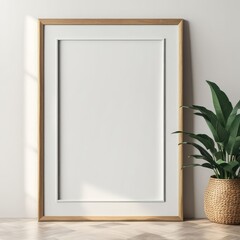 Close-up frame mockup, 3d rendering