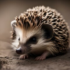 A tiny hedgehog curled up in a ball, with its nose tucked under its paw2