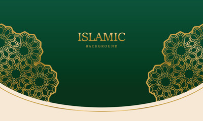 Islamic design greeting card and background template