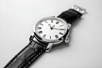 Classic Wristwatch White Background beautiful shining watch pic





