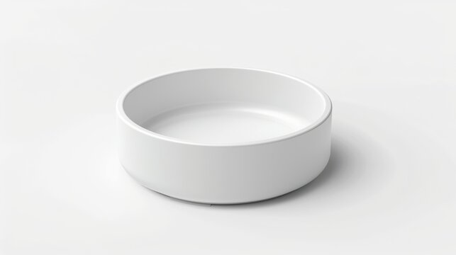 Blank mockup of a silicone pet bowl with a nonslip base for messy eaters. .