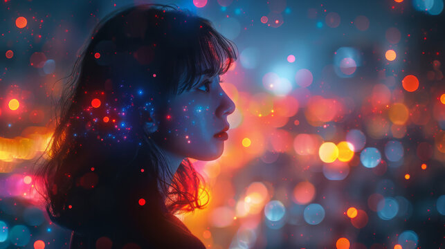 star night woman cucoloris.