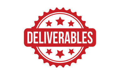 Deliverables rubber grunge stamp seal vector