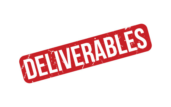 Deliverables rubber grunge stamp seal vector
