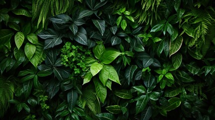 An overhead shot of abundant green jungle foliage, portraying the density and diversity of nature