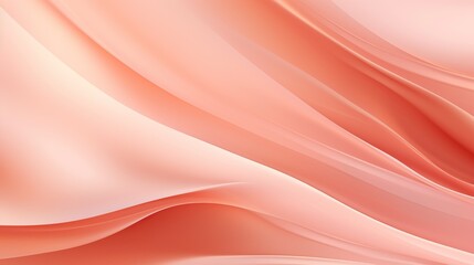 Fototapeta premium Elegant and smooth peach-colored satin fabric draped gracefully, giving a sense of luxury and softness Ideal for backgrounds or textiles
