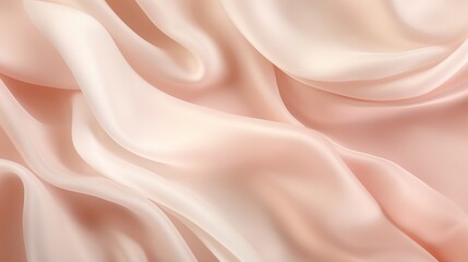 Capture the essence of luxury with creamy satin forming soft waves, perfect for fashion or premium fabric backgrounds