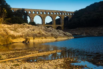 Selbstklebende Fototapete Pont du Gard Pont du Gard - one of best bridges and monuments of antiquity in France