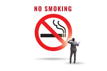 Anti smoking concept with antismoking logo