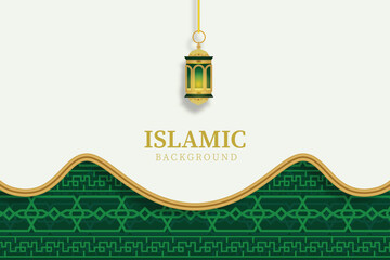 Arabic ornamental background with arabesque decoration element
