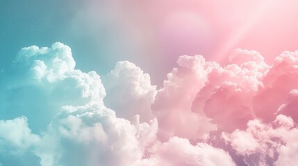 A dreamy cloud background  AI generated illustration - obrazy, fototapety, plakaty