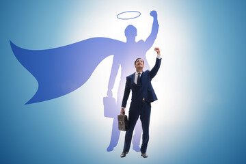 Businessman in the alter ego concept