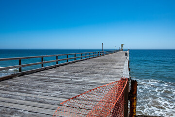 old pier at Gaviota at cabrillo Highway, California Highway no 1,