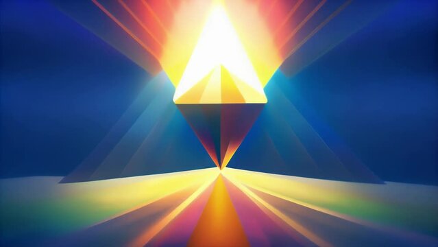 A prism reflecting light onto a canvas creating a beautiful and intricate painting that depicts the complexity and depth of an illuminated mind.