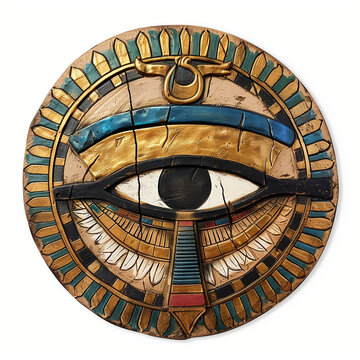 Illustration of the Eye of Horus Ancient Egyptian Symbolic Shield
