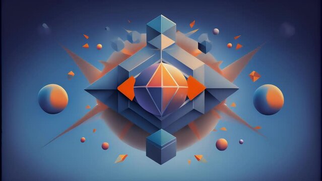 A jumble of abstract shapes and patterns symbolizing the breaking free from traditional constraints and pushing boundaries in the field of AI.