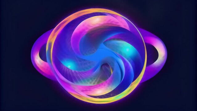 A symphony of neon colors swirling and colliding to form abstract shapes highlighting the AGIs ability to synthesize disparate thoughts and