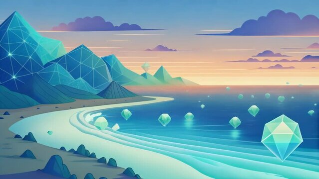 Picture a serene tropical beach with a crystal clear ocean stretching out into the horizon. This ocean however is not filled with water but