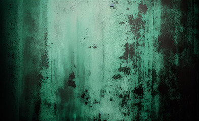 Seamless Glowing green black blue grainy background dark noise texture banner poster backdrop design copy space. Dark matte background with space for design. Toned fabric surface. Template. Empty