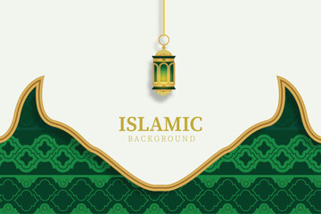 Arabic ornamental background with arabesque decoration concept