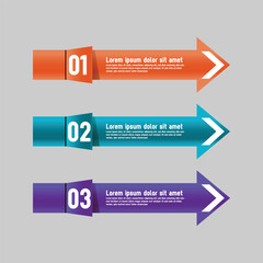 Color gradient labels banner infographic concept graphic