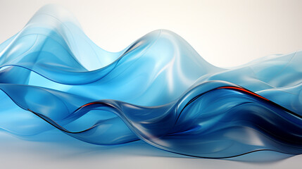 Abstract background wave pattern transparent smooth. blue neon glowing.