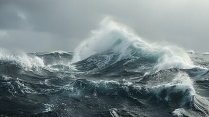 Wave in a rough sea, Azores Islands - obrazy, fototapety, plakaty