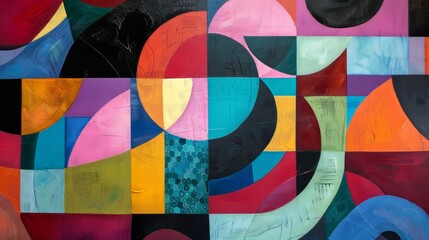Fototapeta premium Abstract shapes evoking a sense of celebration AI generated illustration