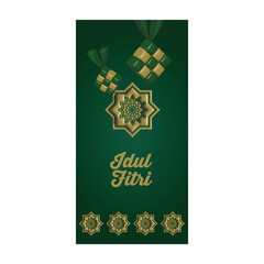 Idul fitri celebration banner design background