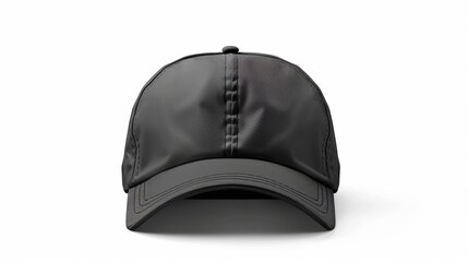 Blank mockup of a lightweight nylon baseball cap with a waterproof brim and adjustable s. .