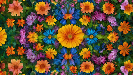 Fototapeta na wymiar pattern with flowers, flower background, flower pattern